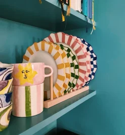 Yellow Scalloped Breakfast Plate