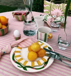 Yellow Scalloped Breakfast Plate