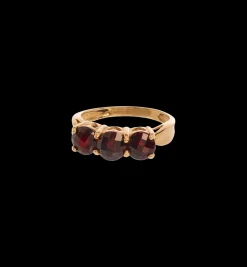 Vintage Thee Strikes Garnet Ring
