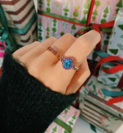 Vintage Tourmaline Charmed Ring