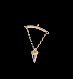 Whimsy Hidden Helix Piercing Front 14K